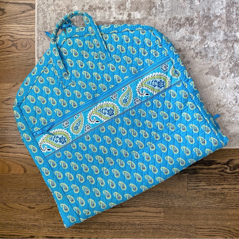 Vera Bradley Blue and Green Quilted Travel Bag